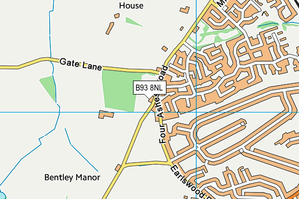 B93 8NL map - OS VectorMap District (Ordnance Survey)