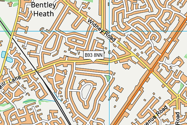 B93 8NN map - OS VectorMap District (Ordnance Survey)