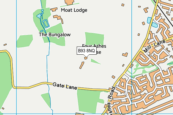 Four Ashes Golf Centre map (B93 8NQ) - OS VectorMap District (Ordnance Survey)