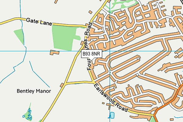 B93 8NR map - OS VectorMap District (Ordnance Survey)