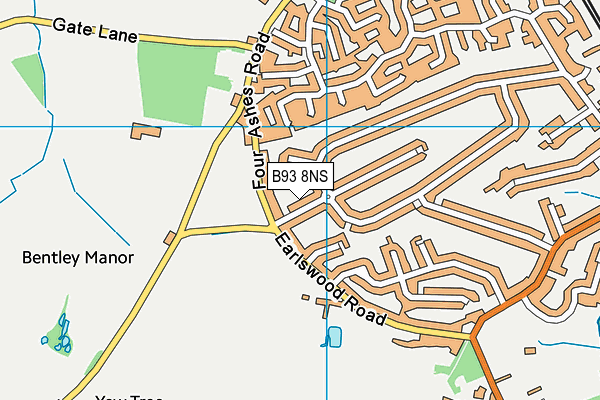 B93 8NS map - OS VectorMap District (Ordnance Survey)