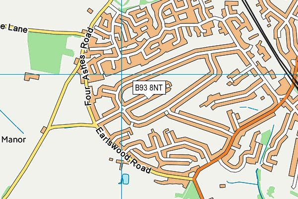 B93 8NT map - OS VectorMap District (Ordnance Survey)