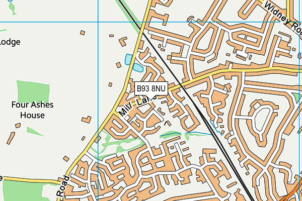 B93 8NU map - OS VectorMap District (Ordnance Survey)