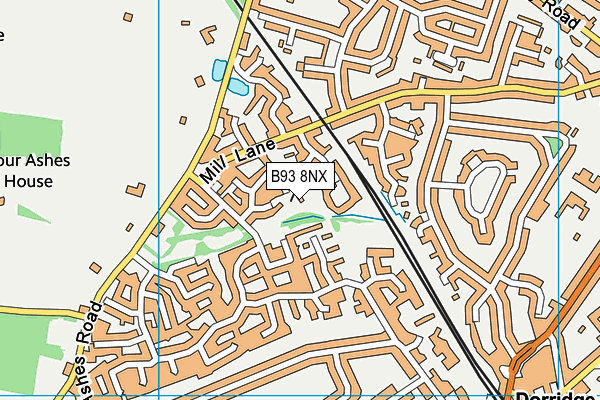 B93 8NX map - OS VectorMap District (Ordnance Survey)