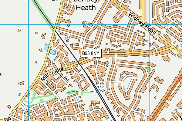 B93 8NY map - OS VectorMap District (Ordnance Survey)