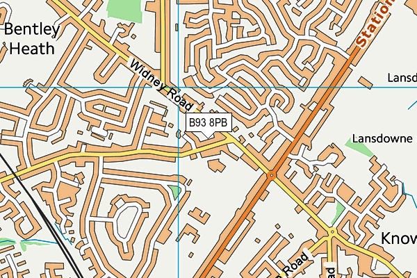 B93 8PB map - OS VectorMap District (Ordnance Survey)