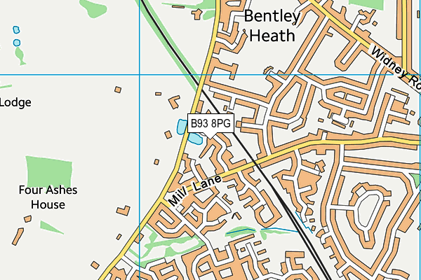 B93 8PG map - OS VectorMap District (Ordnance Survey)