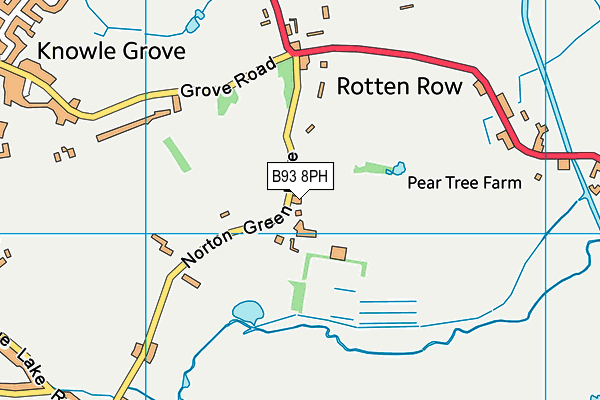 B93 8PH map - OS VectorMap District (Ordnance Survey)