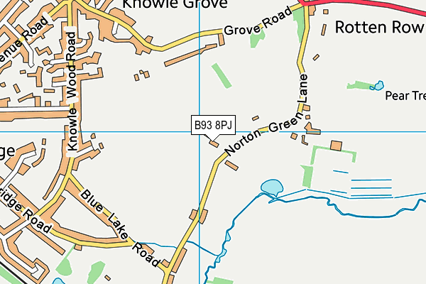 B93 8PJ map - OS VectorMap District (Ordnance Survey)