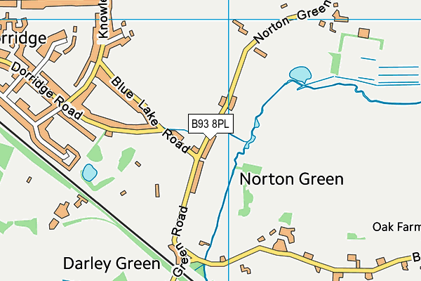 B93 8PL map - OS VectorMap District (Ordnance Survey)