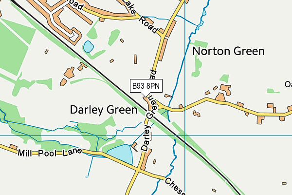 B93 8PN map - OS VectorMap District (Ordnance Survey)