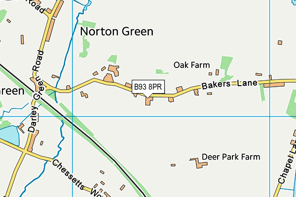 B93 8PR map - OS VectorMap District (Ordnance Survey)