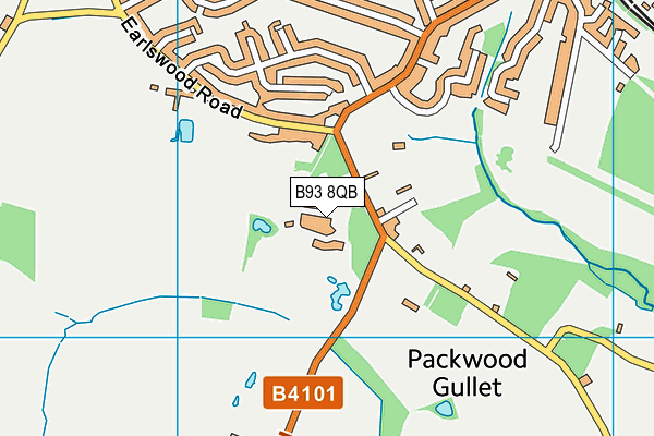 B93 8QB map - OS VectorMap District (Ordnance Survey)