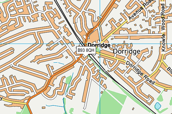 B93 8QH map - OS VectorMap District (Ordnance Survey)