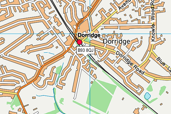 B93 8QJ map - OS VectorMap District (Ordnance Survey)