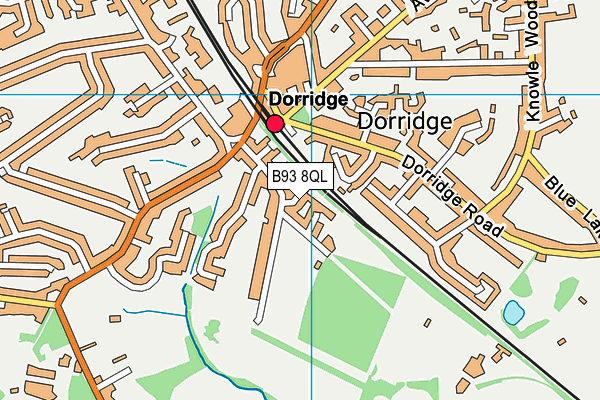 B93 8QL map - OS VectorMap District (Ordnance Survey)