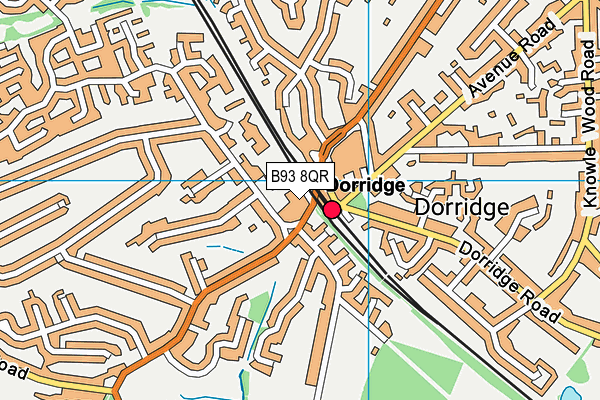 B93 8QR map - OS VectorMap District (Ordnance Survey)