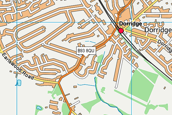 B93 8QU map - OS VectorMap District (Ordnance Survey)