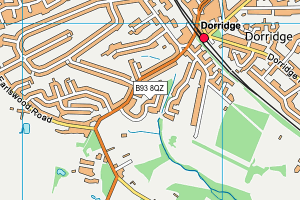 B93 8QZ map - OS VectorMap District (Ordnance Survey)