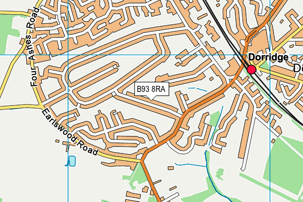 B93 8RA map - OS VectorMap District (Ordnance Survey)