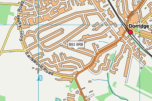 B93 8RB map - OS VectorMap District (Ordnance Survey)