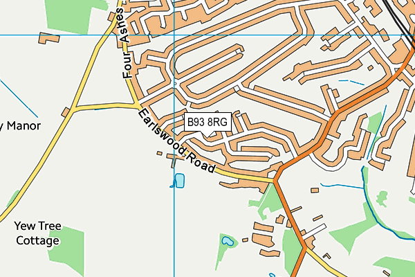 B93 8RG map - OS VectorMap District (Ordnance Survey)