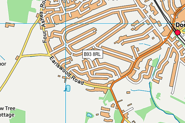 B93 8RL map - OS VectorMap District (Ordnance Survey)