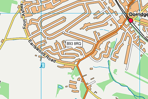 B93 8RQ map - OS VectorMap District (Ordnance Survey)