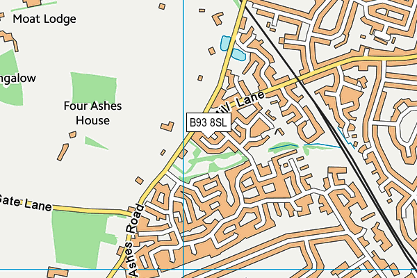 B93 8SL map - OS VectorMap District (Ordnance Survey)