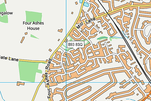 B93 8SQ map - OS VectorMap District (Ordnance Survey)