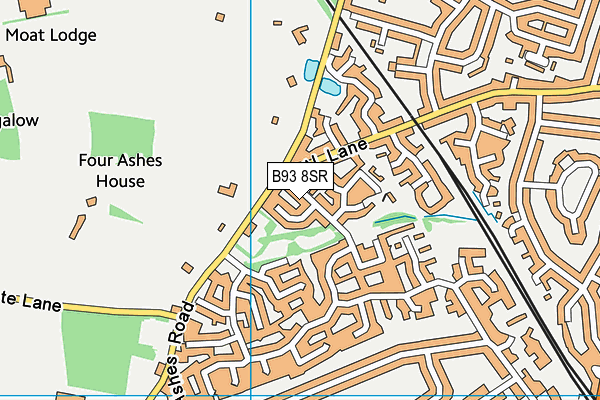 B93 8SR map - OS VectorMap District (Ordnance Survey)