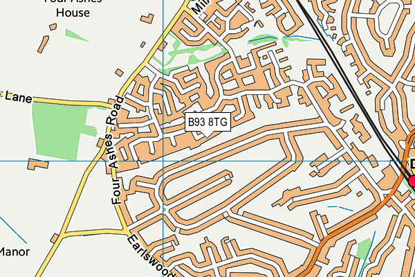 B93 8TG map - OS VectorMap District (Ordnance Survey)