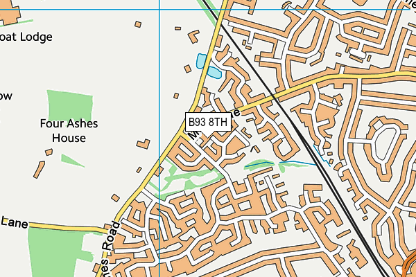 B93 8TH map - OS VectorMap District (Ordnance Survey)