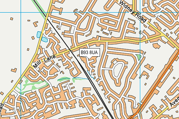 B93 8UA map - OS VectorMap District (Ordnance Survey)