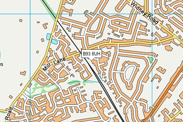 B93 8UH map - OS VectorMap District (Ordnance Survey)