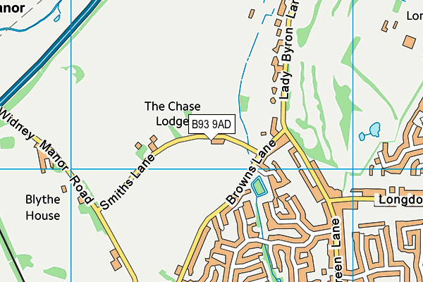 B93 9AD map - OS VectorMap District (Ordnance Survey)