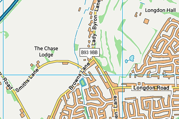 B93 9BB map - OS VectorMap District (Ordnance Survey)