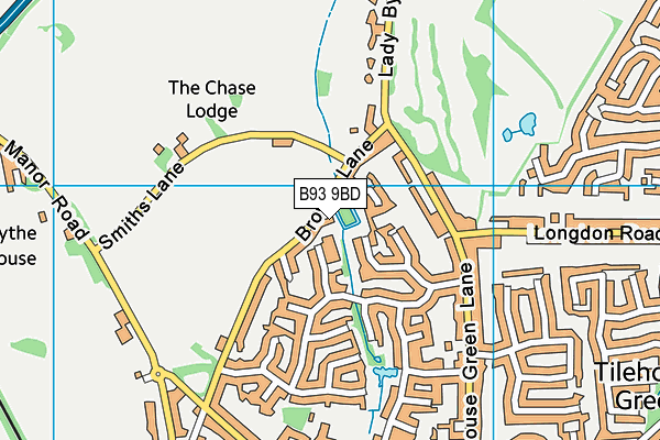 B93 9BD map - OS VectorMap District (Ordnance Survey)