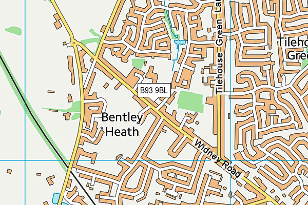 B93 9BL map - OS VectorMap District (Ordnance Survey)