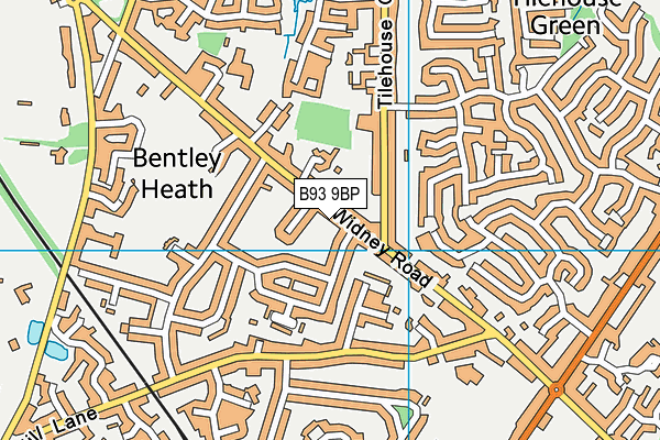 B93 9BP map - OS VectorMap District (Ordnance Survey)