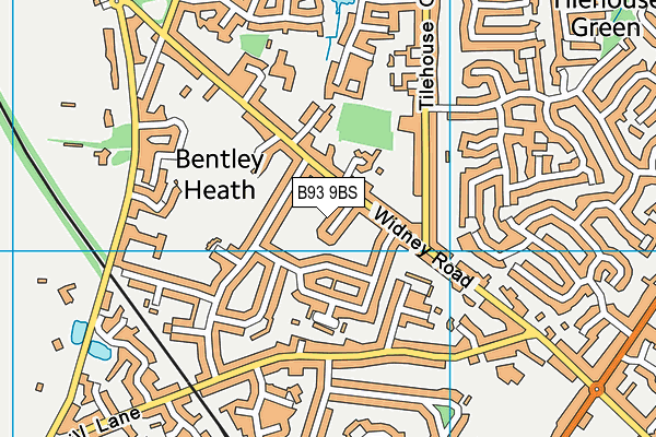 B93 9BS map - OS VectorMap District (Ordnance Survey)