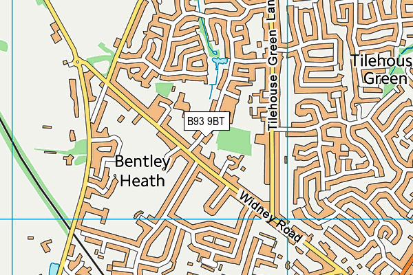 B93 9BT map - OS VectorMap District (Ordnance Survey)