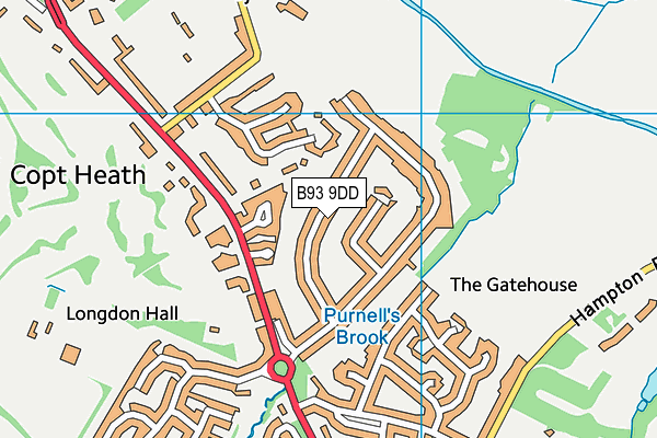 B93 9DD map - OS VectorMap District (Ordnance Survey)