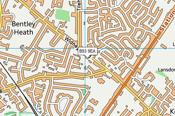 B93 9EA map - OS VectorMap District (Ordnance Survey)