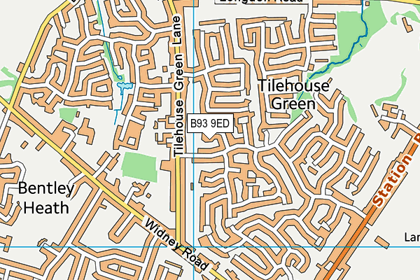 B93 9ED map - OS VectorMap District (Ordnance Survey)