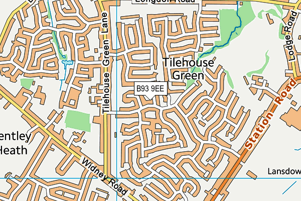 B93 9EE map - OS VectorMap District (Ordnance Survey)