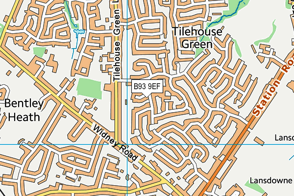 B93 9EF map - OS VectorMap District (Ordnance Survey)