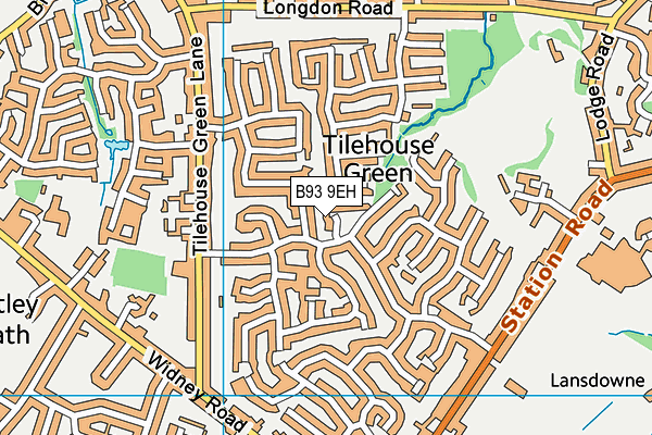 B93 9EH map - OS VectorMap District (Ordnance Survey)