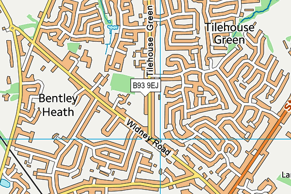 B93 9EJ map - OS VectorMap District (Ordnance Survey)