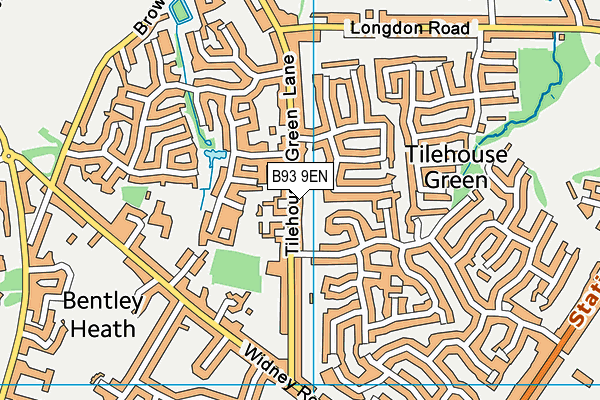 B93 9EN map - OS VectorMap District (Ordnance Survey)